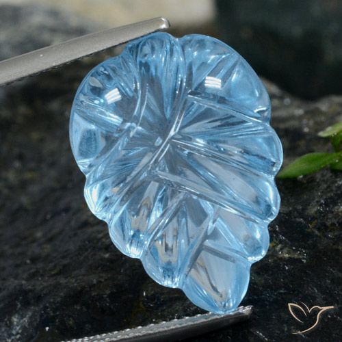 14.95ct Натуральный Свисс-Блю Топаз, Огранка Цветок, Прозрачный