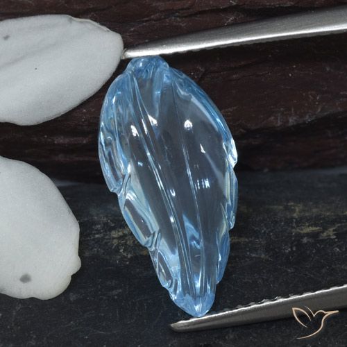 6.11ct Натуральный Небесно Голубой Топаз, причудливая, Прозрачный