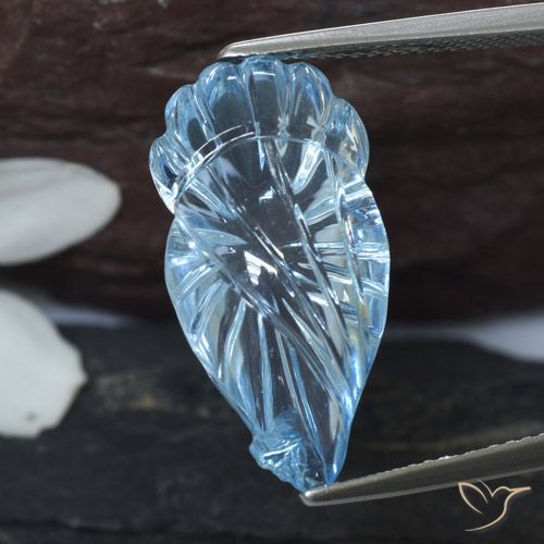 12.84ct Натуральный Свисс-Блю Топаз, причудливая, Прозрачный