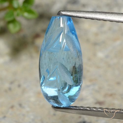 4.11ct Натуральный Свисс-Блю Топаз, причудливая, Прозрачный