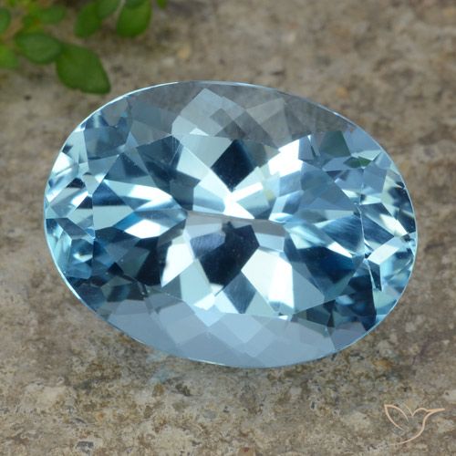 23.15ct Натуральный Свисс-Блю Топаз, Овал, VVS-VS