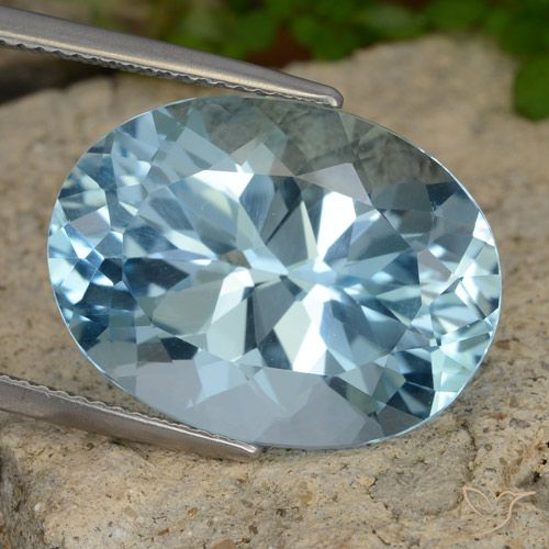23.78ct Натуральный Свисс-Блю Топаз, Овал, Чистота VVS