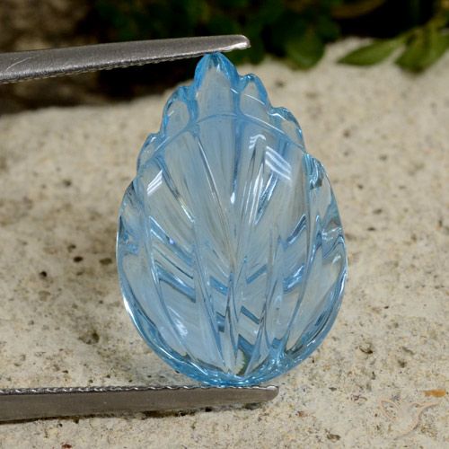 8.57ct Натуральный Свисс-Блю Топаз, Огранка Цветок, Прозрачный