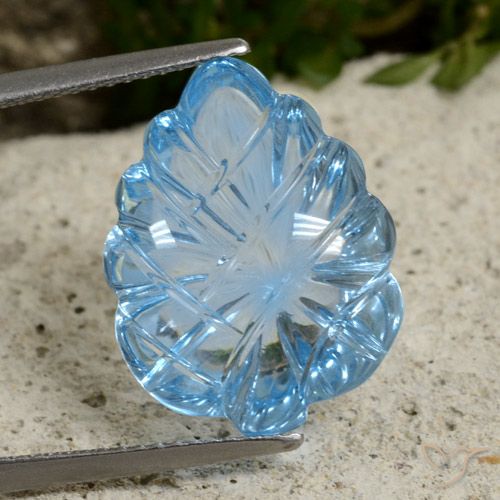 13.61ct Натуральный Свисс-Блю Топаз, причудливая, Прозрачный