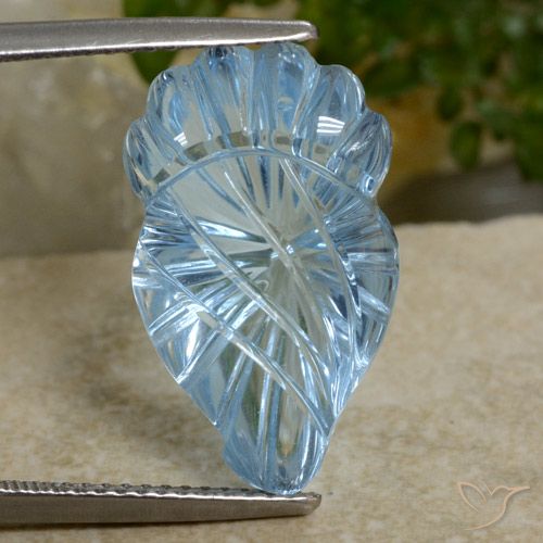 12.00ct Натуральный Небесно Голубой Топаз, причудливая, Прозрачный