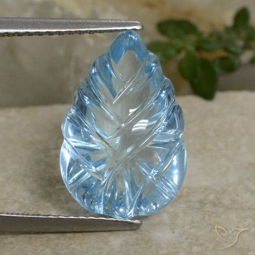 8.71ct Натуральный Небесно Голубой Топаз, причудливая, Прозрачный
