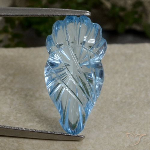 11.59ct Натуральный Небесно Голубой Топаз, причудливая, Прозрачный