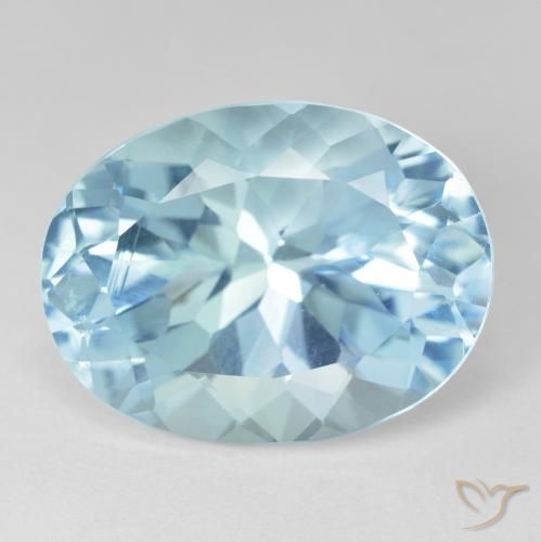 24.57ct Натуральный Небесно Голубой Топаз, Овал, VVS-VS