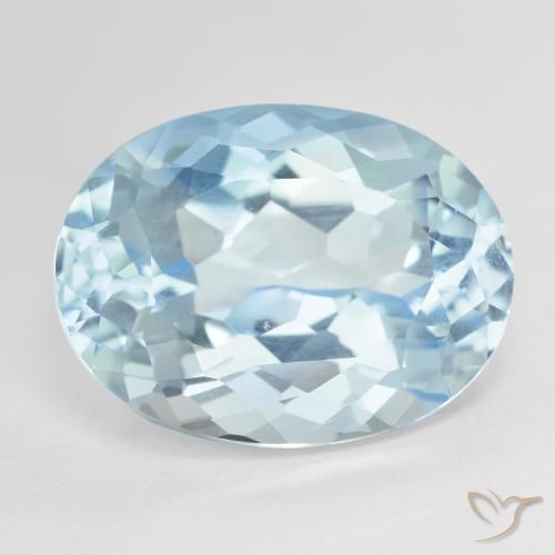 24.52ct Натуральный Небесно Голубой Топаз, Овал, VVS-VS