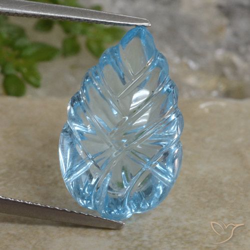12.71ct Натуральный Небесно Голубой Топаз, причудливая, Прозрачный