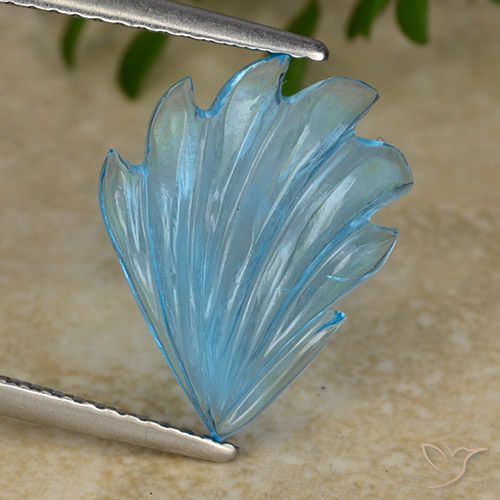 5.99ct Натуральный Свисс-Блю Топаз, Огранка Цветок, Прозрачный