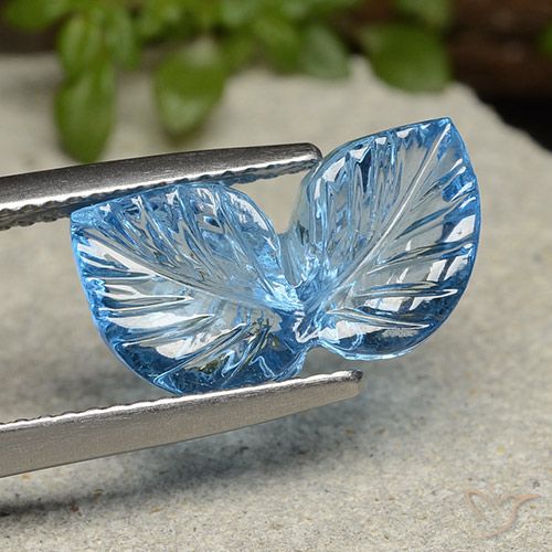 5.60ct Натуральный Свисс-Блю Топаз, Огранка Цветок, Прозрачный