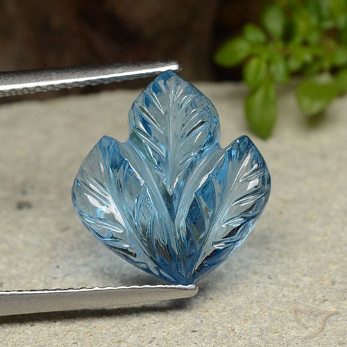 7.93ct Натуральный Свисс-Блю Топаз, Огранка Цветок, Прозрачный