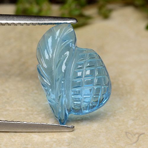 5.13ct Натуральный Свисс-Блю Топаз, Огранка Цветок, Прозрачный