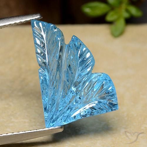 11.40ct Натуральный Свисс-Блю Топаз, причудливая, Прозрачный