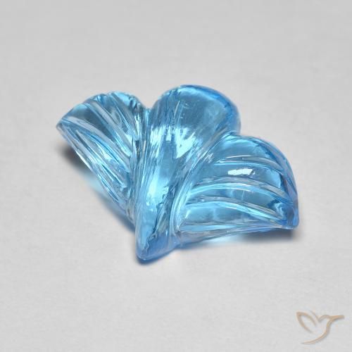 7.30ct Натуральный Свисс-Блю Топаз, Огранка Цветок, Прозрачный