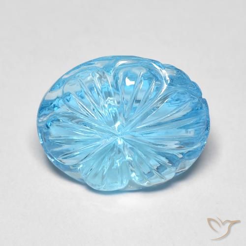 8.37ct Натуральный Свисс-Блю Топаз, Овал, Прозрачный