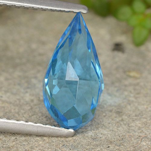2.70ct Натуральный Свисс-Блю Топаз, Бриолет, VVS-VS