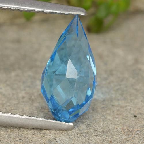 2.66ct Натуральный Свисс-Блю Топаз, Бриолет, Чистота VS