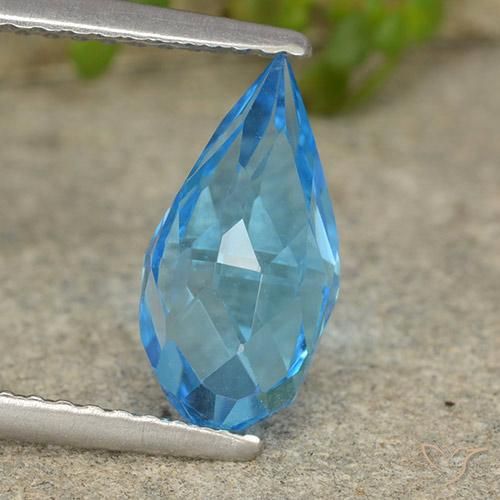 2.70ct Натуральный Свисс-Блю Топаз, Бриолет, VVS-VS