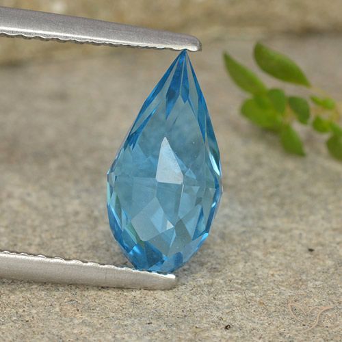 2.58ct Натуральный Свисс-Блю Топаз, Бриолет, VVS-VS