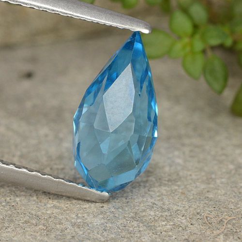 2.59ct Натуральный Свисс-Блю Топаз, Бриолет, VVS-VS