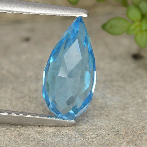 2.82ct Натуральный Свисс-Блю Топаз, Бриолет, VVS-VS