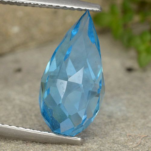 6.52ct Натуральный Свисс-Блю Топаз, Бриолет, VVS-VS