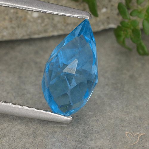 2.67ct Натуральный Свисс-Блю Топаз, Бриолет, VVS-VS