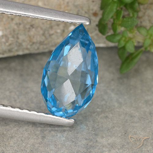 3.59ct Натуральный Свисс-Блю Топаз, Бриолет, VVS-VS