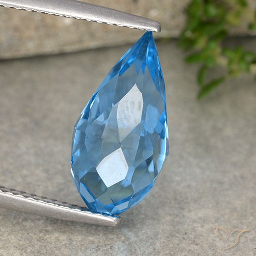 2.71ct Натуральный Свисс-Блю Топаз, Бриолет, VVS-VS