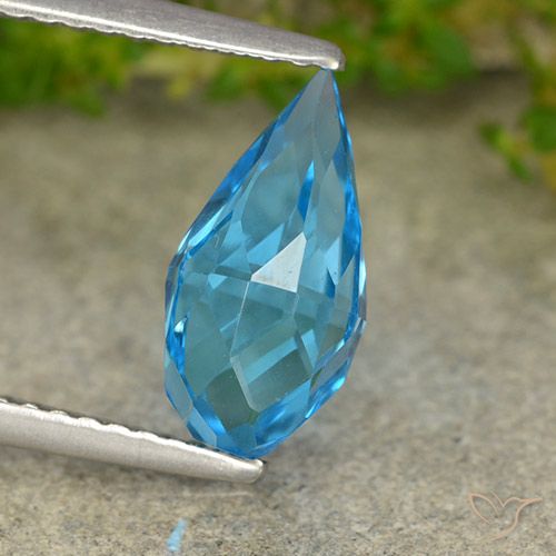 2.66ct Натуральный Свисс-Блю Топаз, Бриолет, VVS-VS
