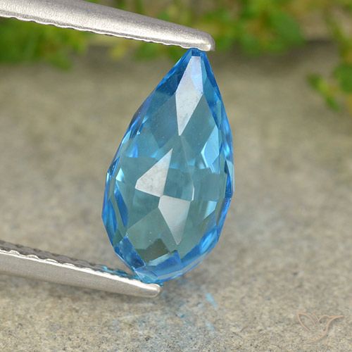 2.72ct Натуральный Свисс-Блю Топаз, Бриолет, Чистота VS