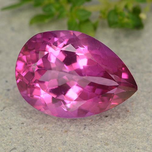 6.57ct Натуральный Темно-пурпурный Топаз, Форма груши, VVS-VS