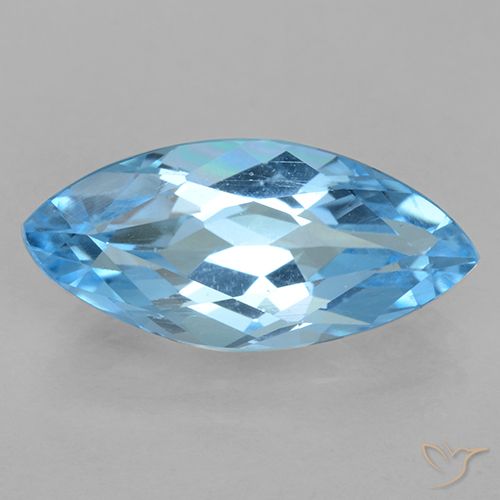 3.63ct Натуральный Свисс-Блю Топаз, Маркиза, Чистота VVS