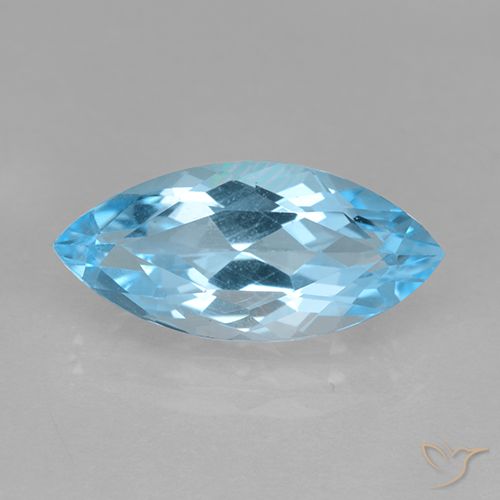 3.47ct Натуральный Свисс-Блю Топаз, Маркиза, Чистота VVS