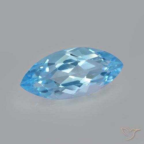 3.68ct Натуральный Свисс-Блю Топаз, Маркиза, VVS-VS