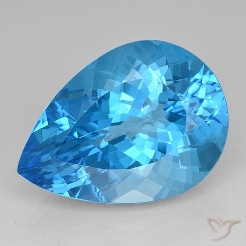 23.86ct Натуральный Свисс-Блю Топаз, Форма груши, Чистота VVS