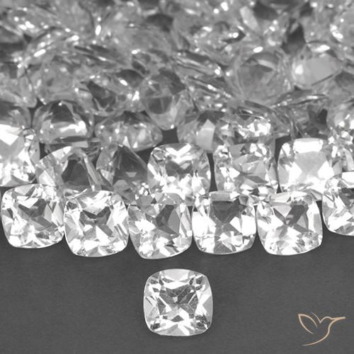 0.47ct Натуральный Белый Топаз, Подушка, VVS-VS