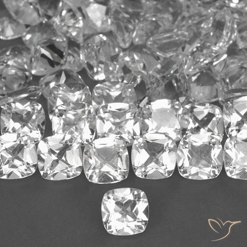 0.49ct Натуральный Белый Топаз, Подушка, VVS-VS