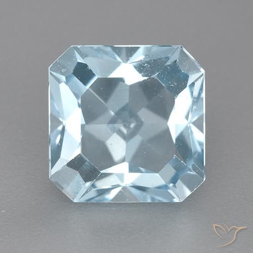 3.29ct Натуральный Небесно Голубой Топаз, Изумрудная огранка, VVS-VS