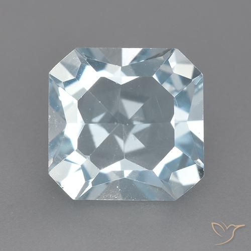 2.78ct Натуральный Небесно Голубой Топаз, Изумрудная огранка, VVS-VS