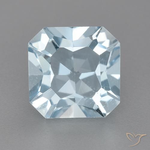 2.93ct Натуральный Небесно Голубой Топаз, Изумрудная огранка, VVS-VS