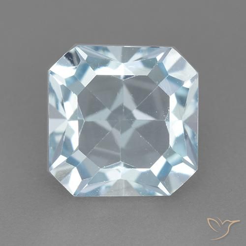 2.89ct Натуральный Небесно Голубой Топаз, Изумрудная огранка, Чистота VVS
