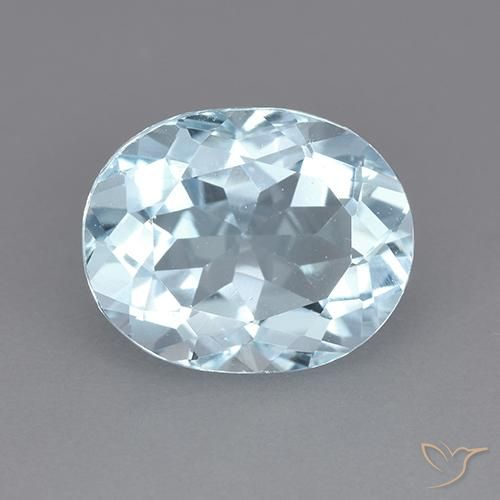 3.65ct Натуральный Небесно Голубой Топаз, Овал, Чистота VVS