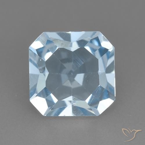 2.73ct Натуральный Небесно Голубой Топаз, Изумрудная огранка, Чистота VVS