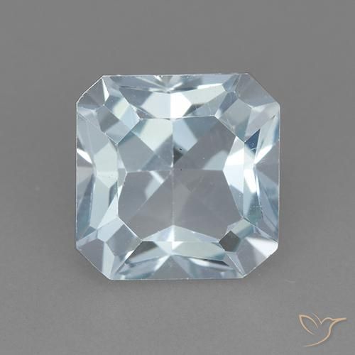 3.10ct Натуральный Небесно Голубой Топаз, Изумрудная огранка, Чистота VVS