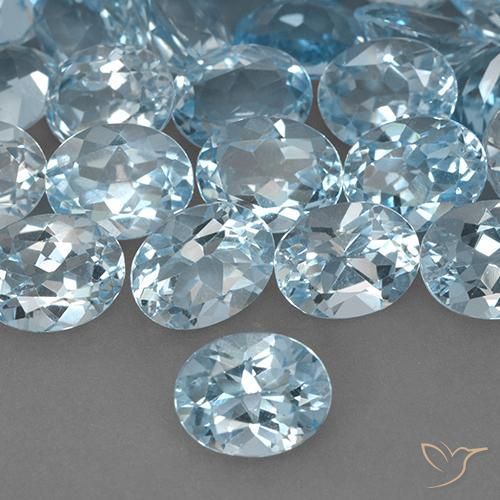 2.31ct Натуральный Небесно Голубой Топаз, Овал, VVS-VS