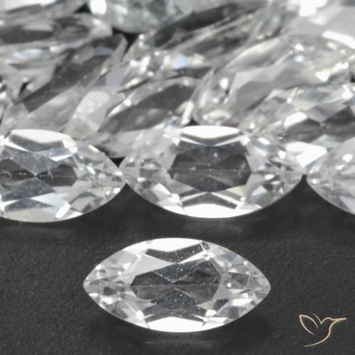 0.28ct Натуральный Ясно Белый Топаз, Маркиза, Чистота VS