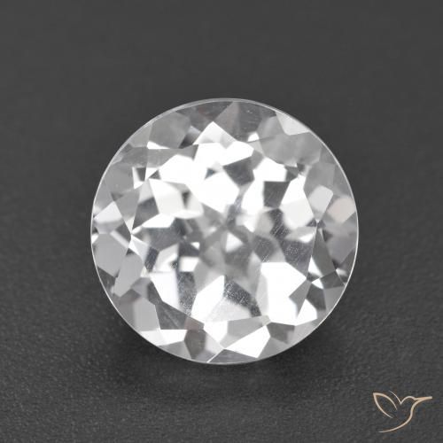 4.47ct Натуральный Белый Топаз, Круглый, VVS-VS